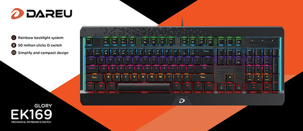 Bàn phím cơ DareU EK169 Red D Switch