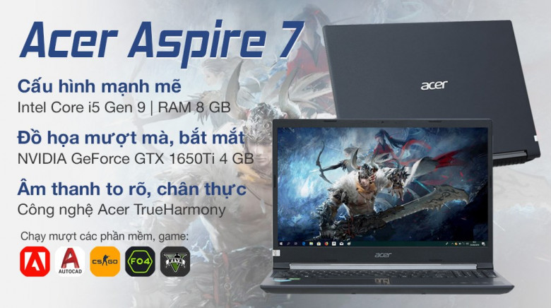 Laptop Acer Aspire 7 Gaming A715 75G
