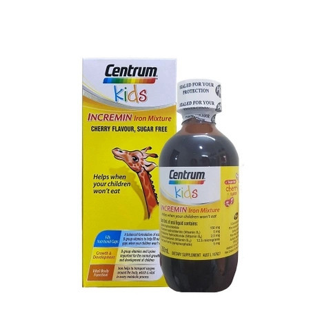 Vitamin tổng hợp cho bé: Siro Centrum Kids Incremin Iron Mixture Của Úc 200ml