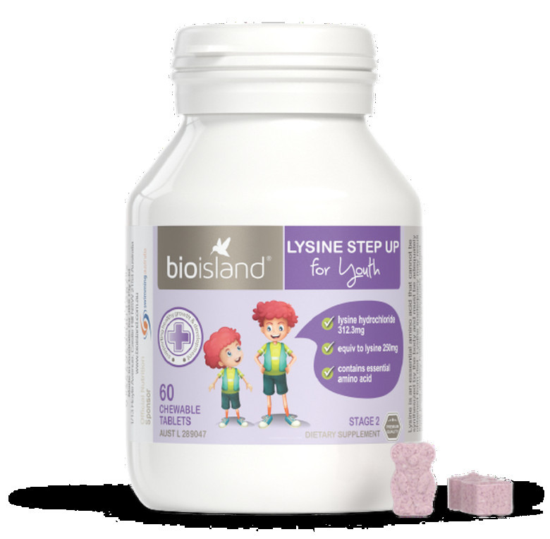 Viên Bio Island Lysine Của Úc Cho Trẻ Từ 6 Tuổi Trở Lên, 60 viên