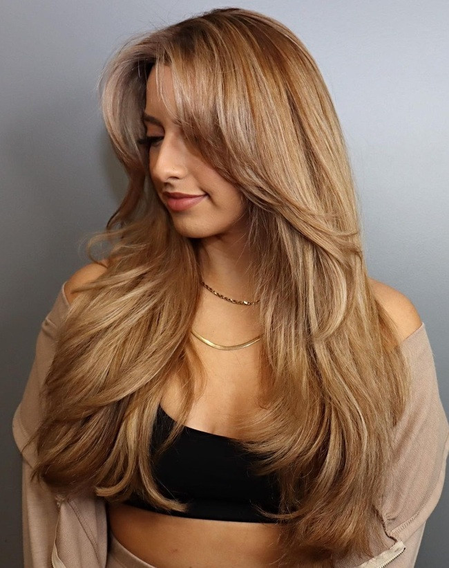 Tóc mullet layer nữ dài