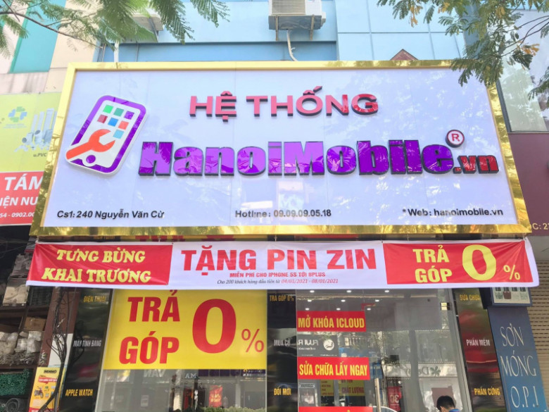 Cửa hàng sửa chữa điện thoại Hanoi Mobile - Quận Long Biên, Hà Nội