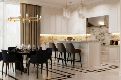 Phong cách thiết kế nội thất Penthouse tân cổ điển sang trọng